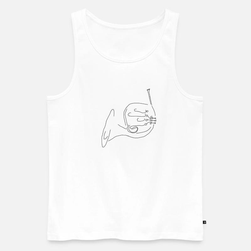 horn - Men's Premium Organic Tank Top - white