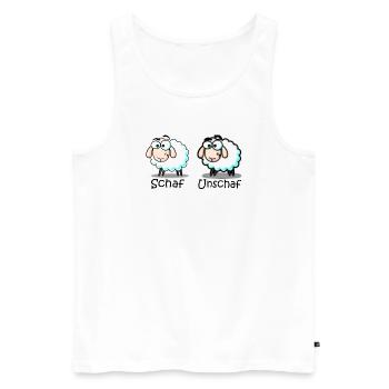 Schaf - Männer Premium Bio Tank Top - Weiß - Vorne - Michal (187cm)