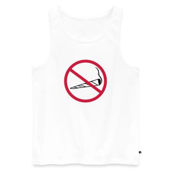 joint verboten schild zone keine clipart logo hanf - Männer Premium Bio Tank Top - Weiß - Vorne - AI Model Male 178 light (178cm)