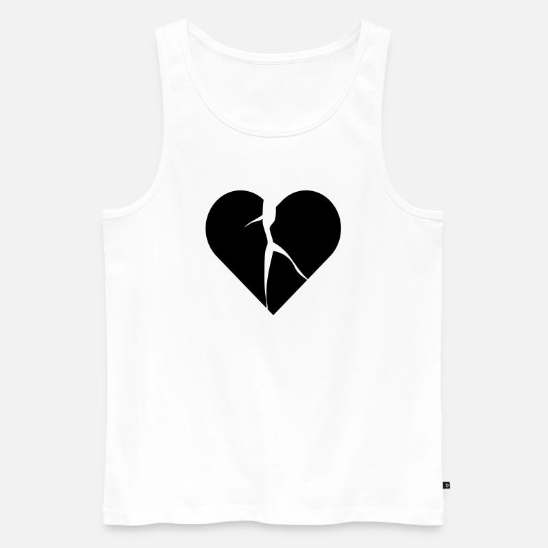 heart broken lovesick - Männer Premium Bio Tank Top - Weiß