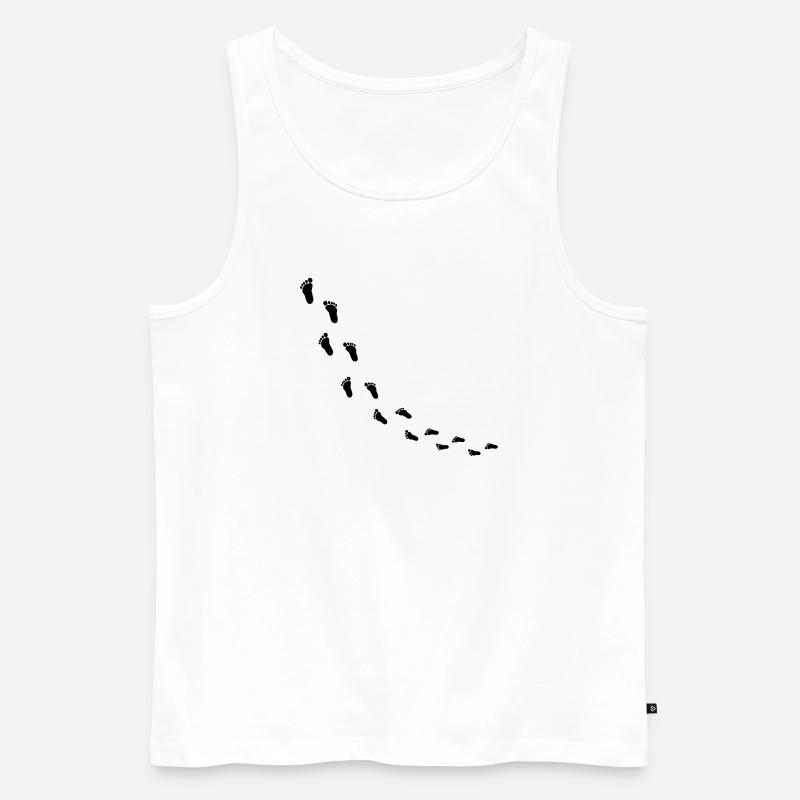 fussabdruecke_kommt - Männer Premium Bio Tank Top - Weiß