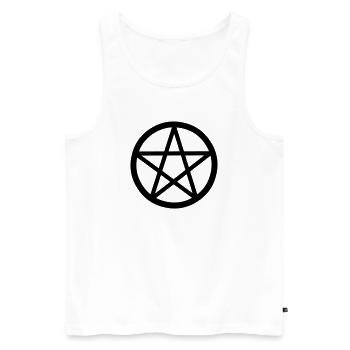 Pentagramm - Männer Premium Bio Tank Top - Weiß - Vorne - AI Model Male 178 light (178cm)