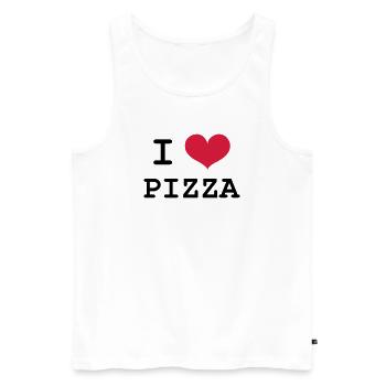 I Love Pizza - Débardeur bio Premium Homme - blanc - Devant - AI Model Male 178 light (178cm)