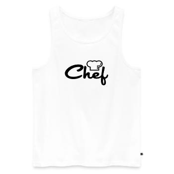 Head - Men's Premium Organic Tank Top - white - Front - AI Model Male 178 light (178cm)