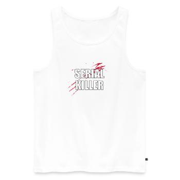 Serial Killer - Men's Premium Organic Tank Top - white - Front - AI Model Male 178 light (178cm)
