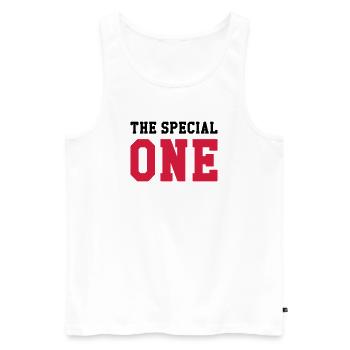 The Special One - Débardeur bio Premium Homme - blanc - Devant - AI Model Male 178 light (178cm)