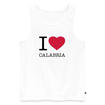 I LOVE CALABRIA Kalabrien Italy Italien - Männer Premium Bio Tank Top - Weiß - Vorne - Michal (187cm)