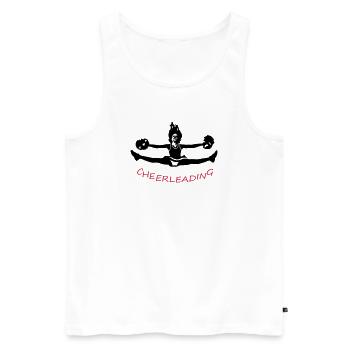 cheerleading - Débardeur bio Premium Homme - blanc - Devant - Michal (187cm)
