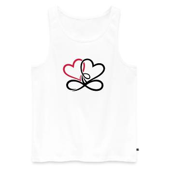 Two hearts Infinite Love Infinite Love - Men's Premium Organic Tank Top - white - Front - AI Model Male 178 light (178cm)