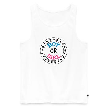 Boy or Girl - Débardeur bio Premium Homme - blanc - Devant - Michal (187cm)