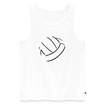 Volleyball Ball - Männer Premium Bio Tank Top - Weiß - Vorne - Michal (187cm)