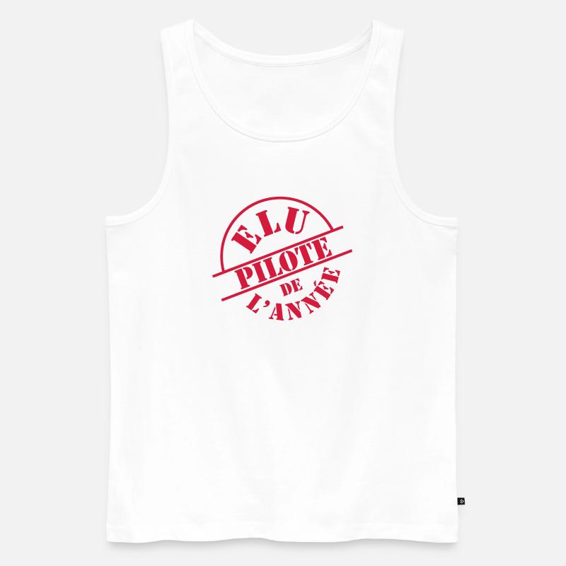 aviators - Men's Premium Organic Tank Top - white