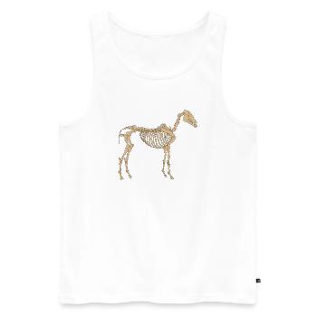 Paleolithic Skeleton Horse - Men's Premium Organic Tank Top - white - Front - AI Model Male 178 light (178cm)