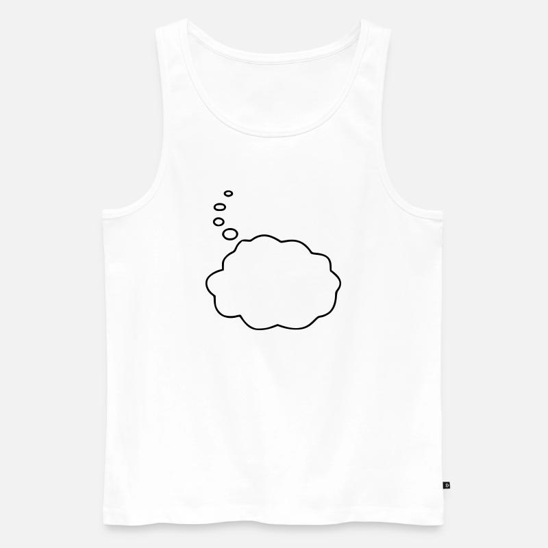 Speech Bubble / Sprechblase - Männer Premium Bio Tank Top - Weiß
