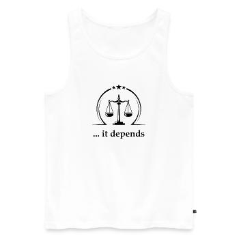 Lawyer court lawyer law law student gift - Men's Premium Organic Tank Top - white - Front - Michal (187cm)