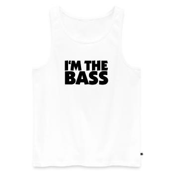 I'm the Bass 2 (FR) - Débardeur bio Premium Homme - blanc - Devant - Michal (187cm)