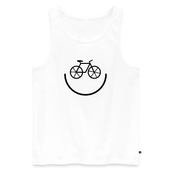 bicycle - Men's Premium Organic Tank Top - white - Front - Michal (187cm)