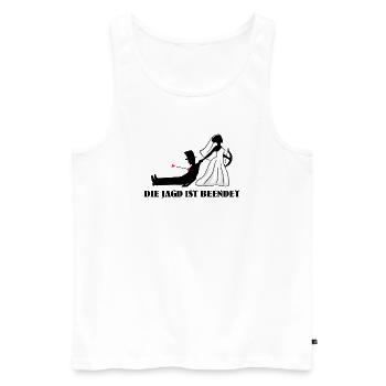 Cooler Spruch Junggesellinnenabschied Hochzeit - Männer Premium Bio Tank Top - Weiß - Vorne - Michal (187cm)