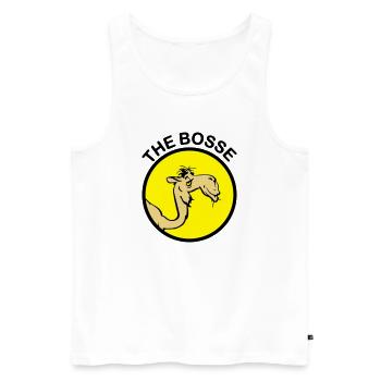 The Bosse I - Débardeur bio Premium Homme - blanc - Devant - Michal (187cm)