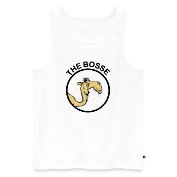 The Bosse II - Débardeur bio Premium Homme - blanc - Devant - Michal (187cm)