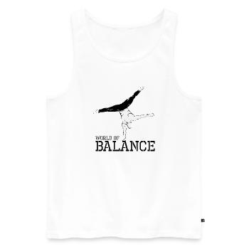 hand balance handstand calisthenics sport athlete - Men's Premium Organic Tank Top - white - Front - Michal (187cm)