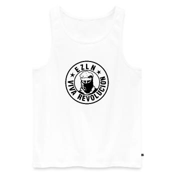 EZLN - Männer Premium Bio Tank Top - Weiß - Vorne - AI Model Male 178 light (178cm)