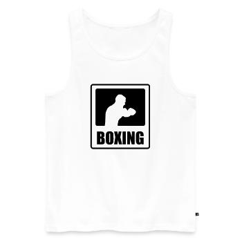 Boxing - Débardeur bio Premium Homme - blanc - Devant - Michal (187cm)