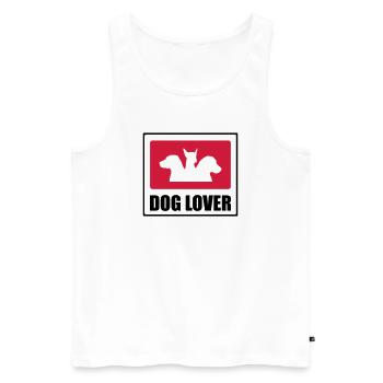 Dog Lover - Männer Premium Bio Tank Top - Weiß - Vorne - Michal (187cm)