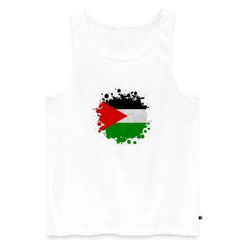 Palestine Blobs / Flag Gift Islamabad - Men's Premium Organic Tank Top - white - Front - Michal (187cm)