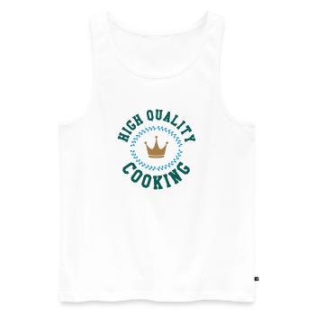 Cooking - Débardeur bio Premium Homme - blanc - Devant - Michal (187cm)