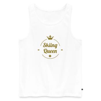 Skiing Queen - Men's Premium Organic Tank Top - white - Front - Michal (187cm)