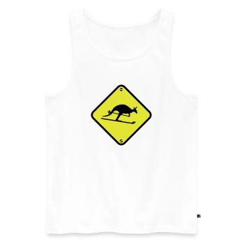 skiing - Men's Premium Organic Tank Top - white - Front - Michal (187cm)