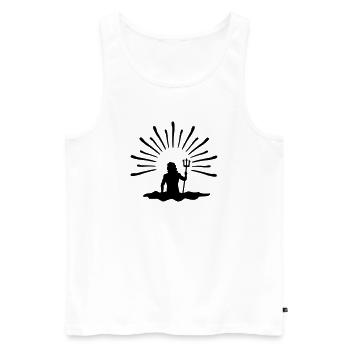 neptune - Men's Premium Organic Tank Top - white - Front - AI Model Male 178 light (178cm)