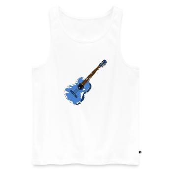 guitare - Débardeur bio Premium Homme - blanc - Devant - Michal (187cm)