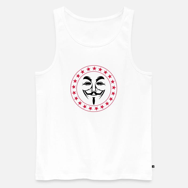 Anonymous - Männer Premium Bio Tank Top - Weiß