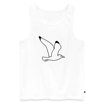 fliegende moewe vogel urlaub - Männer Premium Bio Tank Top - Weiß - Vorne - AI Model Male 178 light (178cm)