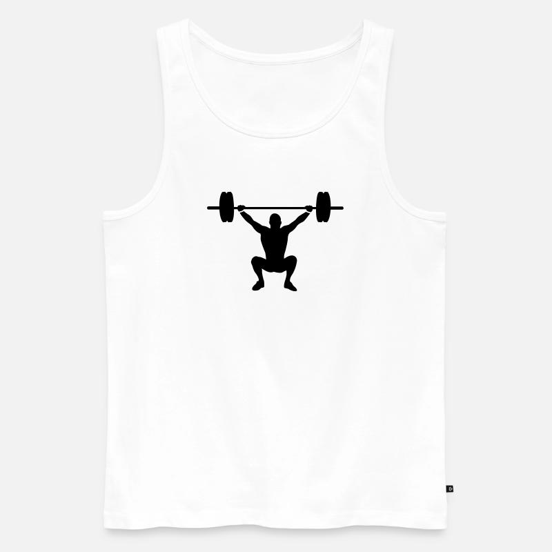 Gewichtheben - Männer Premium Bio Tank Top - Weiß