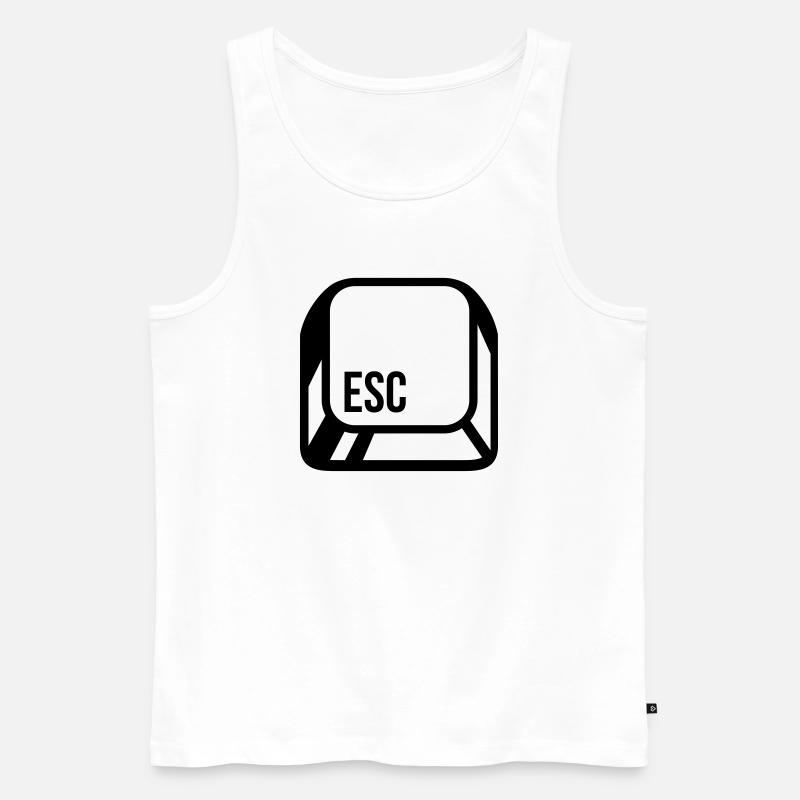 Computer button - Men's Premium Organic Tank Top - white
