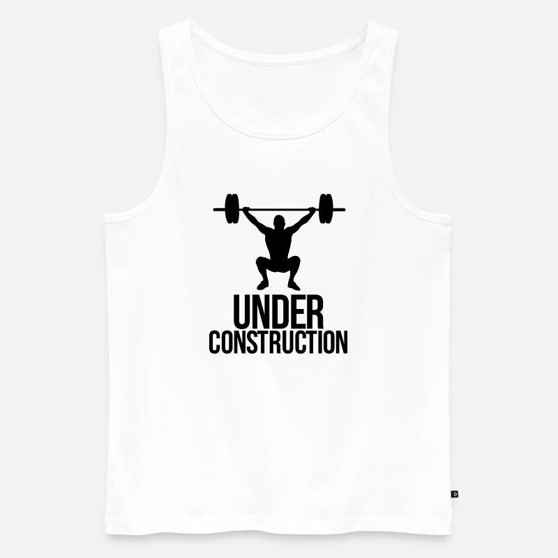 under construction - Männer Premium Bio Tank Top - Weiß