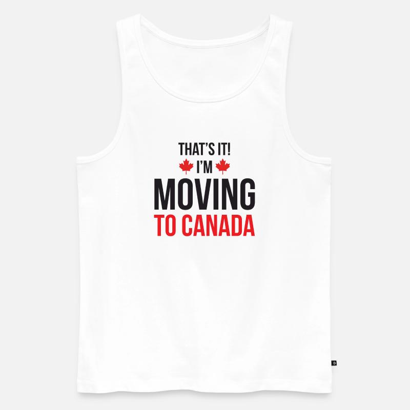 Umzug nach Kanada - Männer Premium Bio Tank Top - Weiß