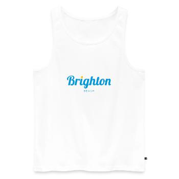 BRIGHTON England - Männer Premium Bio Tank Top - Weiß - Vorne - Michal (187cm)