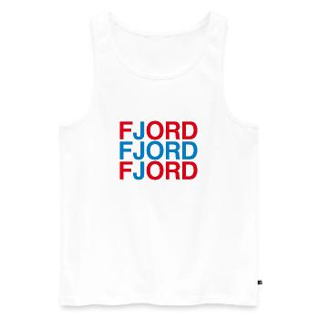 FJORD Norwegische Flagge Norway Norwegen - Männer Premium Bio Tank Top - Weiß - Vorne - AI Model Male 178 light (178cm)
