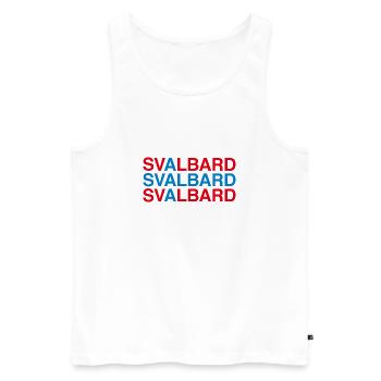 SVALBARD Norvège Norvège Drapeau norvégien - Débardeur bio Premium Homme - blanc - Devant - Michal (187cm)