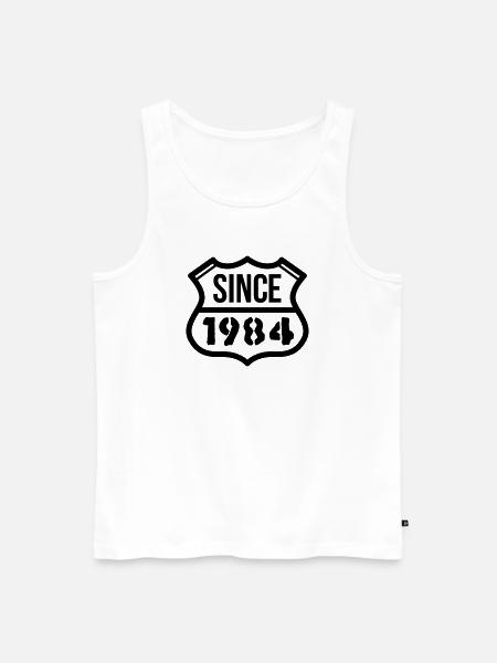 1984 - Men's Premium Organic Tank Top - white