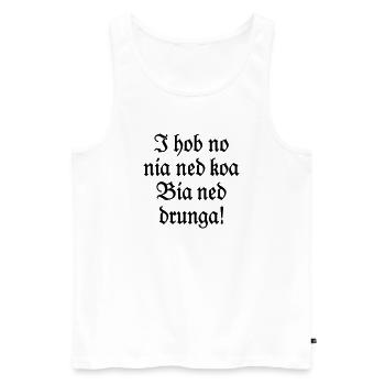 Biertrinker Bayerischer Bier Spruch - Männer Premium Bio Tank Top - Weiß - Vorne - Michal (187cm)