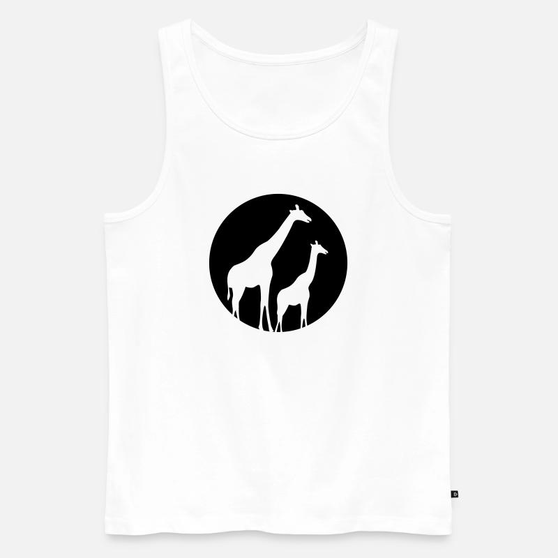 Giraffe - Männer Premium Bio Tank Top - Weiß