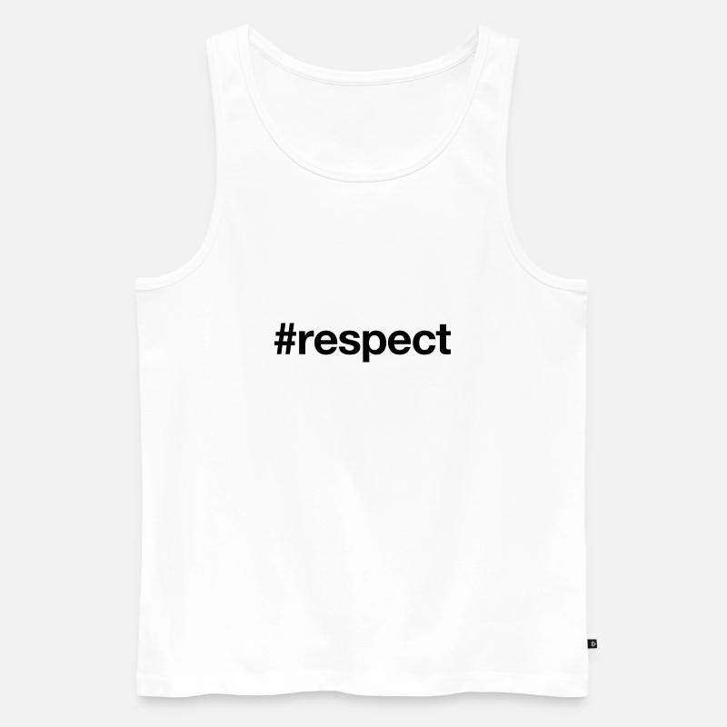 RESPECT - Männer Premium Bio Tank Top - Weiß