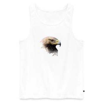 Eagle - Men's Premium Organic Tank Top - white - Front - AI Model Male 178 light (178cm)