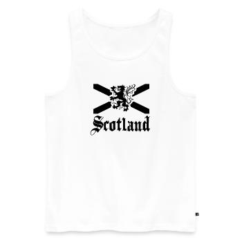 ecosse - Débardeur bio Premium Homme - blanc - Devant - Michal (187cm)