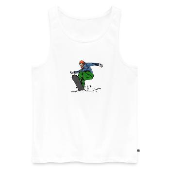 snowboarder - Men's Premium Organic Tank Top - white - Front - AI Model Male 178 light (178cm)